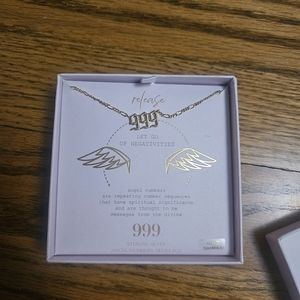 999 angel number gold necklace